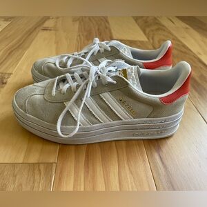 Adidas gazelle bold in wonder beige collegiate orange size 7